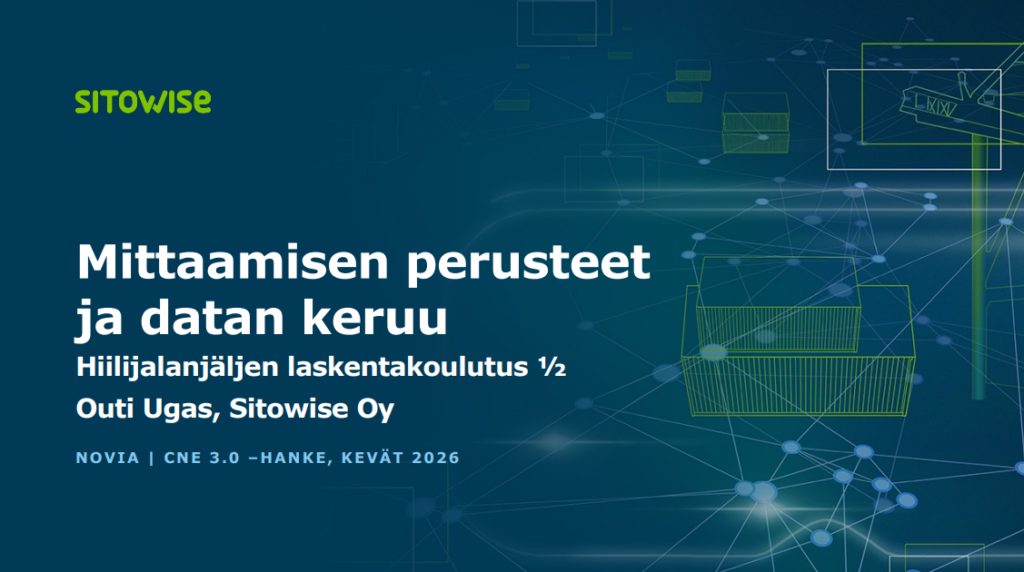 Kansikuva: mittaamisen perusteet ja datan keruu. Diaesityksen kansikuva.